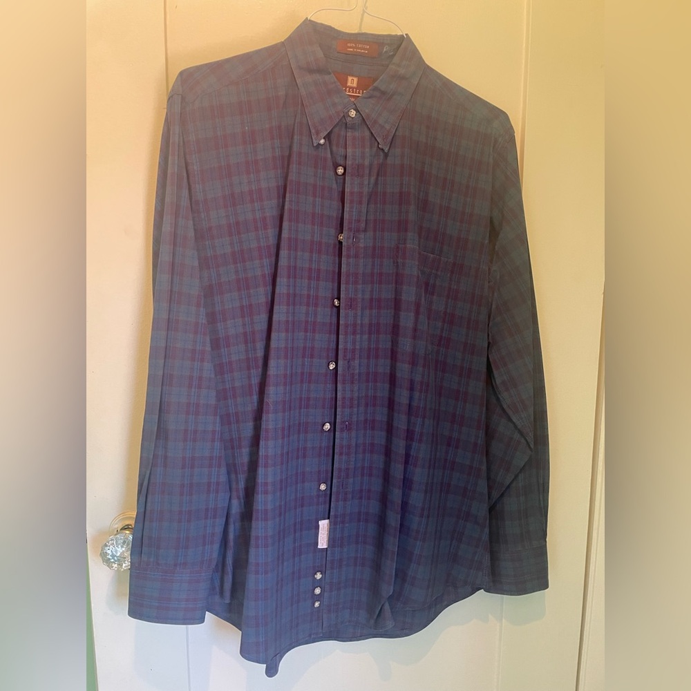 Nordstrom Checkered Shirt - Purple and Blue